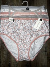 Laura Ashley Womens Brief Underwear Panties Floral 5-Pair Cotton Blend (EF) ~ L - $31.68