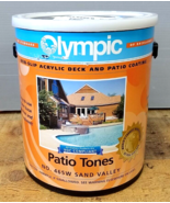 Olympic Patio Tones Deck Coating, Sand Valley - 1 Gallon (MISSING HANDLE) - £47.52 GBP
