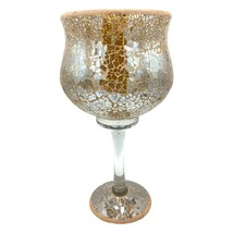 Crackle Glass Mosaic Candle Holder 12&quot; - £22.27 GBP