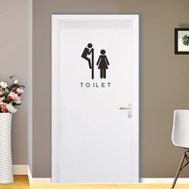 4 Pack - Amazing New Hot Funny Toilet Bathroom Black Wall Sticker  - £19.14 GBP