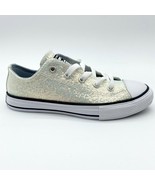 Converse CTAS Ox Wolf Grey Rainbow Glitter Kids Casual Sneakers 665979C - £30.32 GBP