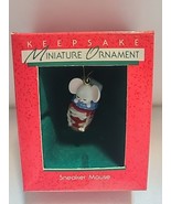 Hallmark Sneaker Mouse Miniature Keepsake Ornament Vintage With Box 1988... - $14.01