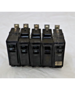GE THQB1120 Bolt-On Mount Miniature Circuit Breaker 20 Amp - Black Lot of 5 - $546.40 MXN