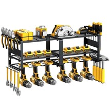 Power Tool Organizer Wall Mounted, 6 Tool Drill Holders With 4 Hangers, Power To - £43.49 GBP