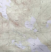 Map Richardson Pond Maine 1984 Topographic Geo Survey 1:24000 27 x 22&quot; T... - $44.99