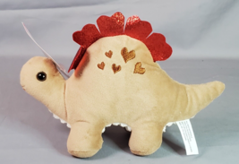 Tom&#39;s Toy International Plush Dino Stegosaurus Heart Dinosaur Valentine Gift NWT - £8.66 GBP
