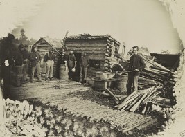 US 6th New York Artillery Kitchen Brandy Station ,VA - 8x10 Civil War Photo 1864 - £6.92 GBP