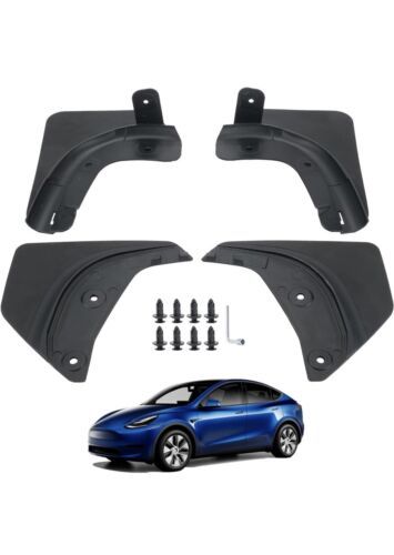 Mud Flaps Compatible Tesla Model Y 2023 2024 Splash Guards Complete Set - $9.89