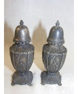 Vintage Silver Plate 4&quot; Salt &amp; Pepper Shaker W B MFG. Co Patent Applied 16d - €16,87 EUR
