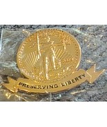 Lady LIBERTY Coin laptop hat pin Yellow Gold  Finish - €17,31 EUR