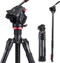 Leifrotto Aluminum Video Camera Tripod For Dslr Cameras And Camcorders, With - £101.38 GBP