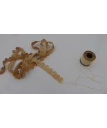 ANTIQUE  Handmade Partially Completed Crocheted LACE On Original Thread ... - $24.75