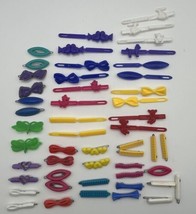 Vintage Plastic Snap Tight Barrettes Hair Clips Multicolor Lot Of 50 Pieces - $22.44