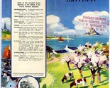 French National Railroads Normandy Brittany France Brochure with Map  1951 - £27.66 GBP