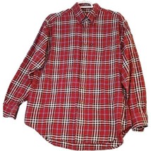 Brooks Brothers 1818 Flannel Button Down Shirt Medium Regular Fit Red Pl... - $20.00