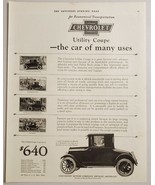 1924 Print Ad Chevrolet Utility Coupe Chevy Cars Detroit,MI - $19.78