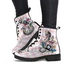 Combat Boots - Alice in Wonderland Gifts #42 Colorful Series | Blush Pink Flat S - £71.88 GBP