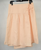 Grifoni Peach Wrap Sarong Cotton Skirt 40 Italy - $35.26 CAD