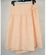 Grifoni Peach Wrap Sarong Cotton Skirt 40 Italy - $35.26 CAD