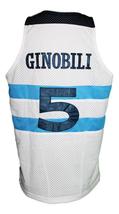 Manu Ginobili #5 Team Argentina Custom Basketball Jersey New Sewn White Any Size image 2