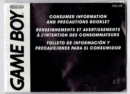 Nintendo Gameboy Consumer Information and Precaution Booklet Manual Only - £20.35 GBP