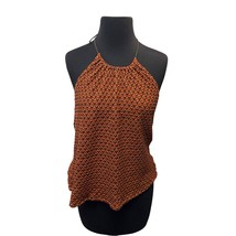 Venezia Jeans Womens Halter Top 14/16 Orange Geometric Pattern Festival - £16.22 GBP