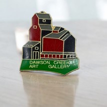 Vintage Dawson Creek Art Gallery Enamel Lapel Pin British Columbia Canada - $9.89