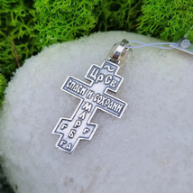 New Pendant Cross Jesus Christ Crucifix Orthodox Russian Sterling 925 Silver Men - £71.11 GBP