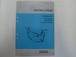 Volvo Penta Aquamatic Air Supply Ventilation Sound Proofing Installation Manual - £6.66 GBP