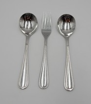 Oneida New Rim Pattern Soup Spoons Dinner Fork 18/10 Stainless Glossy Ou... - £15.79 GBP