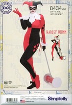 Simplicity 8434 Harley Quinn DC Comics Costume Cosplay Pattern UNCUT FF ... - $10.00