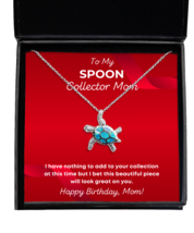 Spoon Collector Mom Necklace Birthday Gifts - Turtle Pendant Jewelry Present  - £38.52 GBP