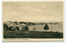 Panorama Little Current Ontario Canada 1938 postcard - $6.39