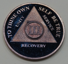 TO THINE OWN SELF BE TRUE XXX 30 YEARS CHALLENGE COIN - $13.81