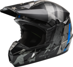 GMAX Adult Mx-46 Patriot Off-Road Helmet Matte Black/Grey/Blue 2XL - £91.77 GBP