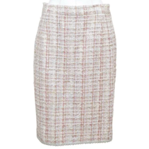 CHANEL Skirt Tweed Fantasy Multi-Color Camellia Cotton 2013 RUNWAY SZ 40 - $712.50