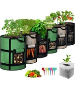 Grow Bags 6Pack 10 Gallon Potato Grow Bags with Window to Harvest - $67.22 CAD