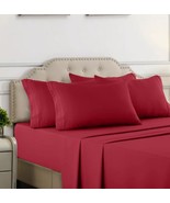 Worlds Softest Egyptian Comfort Microfiber King Size Sheet Set (Burgundy) - £26.94 GBP