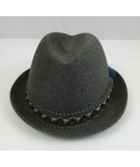 Vintage Mens Hugger 100% Wool Gray Fedora Hat Size 6 3/4  WPL 5923 - $69.29