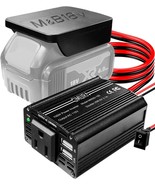 Compact Cordless Inverter, Dc 18V To Ac 120V Powered, Dual Usb 5V 3Point... - $40.96