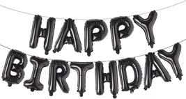 Happy Birthday Balloon Banner Letter Party Decorations, 16 Inch 3D Alumi... - £7.39 GBP