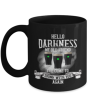 St Patrick&#39;s Day Mugs Hello Darkness My Old Friend Black-Mug  - £12.47 GBP