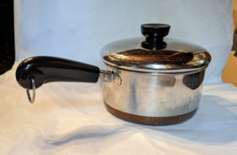 Vintage Revere Ware Sauce Pan 1.5 QT Quart With Lid 1801 -99c Copper Cla... - $19.34