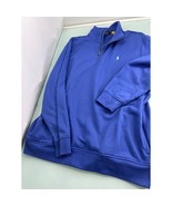 Polo Ralph Lauren Sweatshirt Sweater Mock Neck Pockets Pullover Blue XXL... - £23.64 GBP