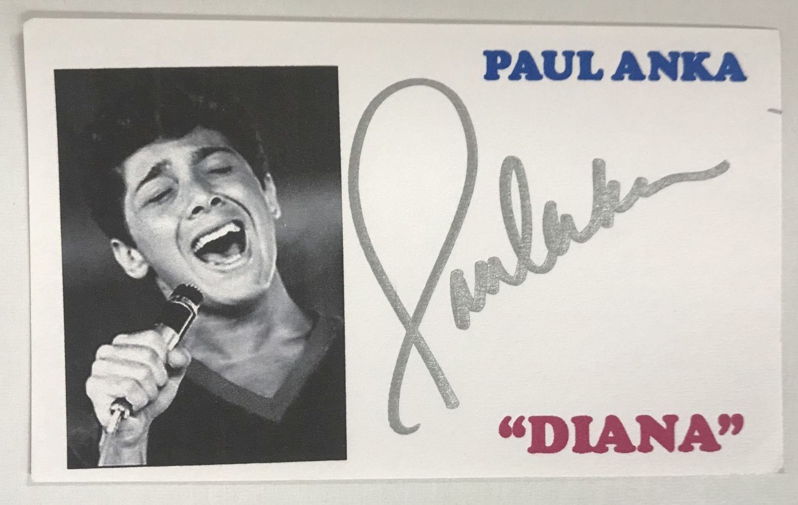 Paul Anka Signed Autographed 3x5 Index Card - $15.00