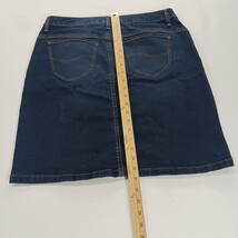 LEE RIDERS Shape Illusions Women's Blue Slim Fit Stretch Denim Skirt Size 14M image 6