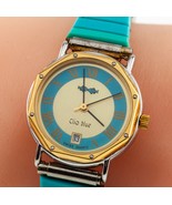 Unico! Clio Blue Quarzo Orologio Con Turchese Elasticizzato Fascia 34.8gr - $3,495.58 MXN