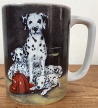 Vtg Otagiri Japan Dalmation Coffee Mug Cup Fireman Hat Puppy Dog by Linda Picken - $29.99
