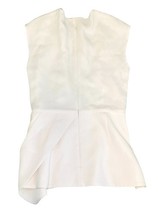 Max Mara Cream Sleeveless Wrap Top with Belt Italy Sz Unknown 25" Long image 5