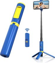 Ambertronix 40” Selfie Stick Tripod Quadrapod, Onboard Light, Wireless Bluetooth - £14.21 GBP+